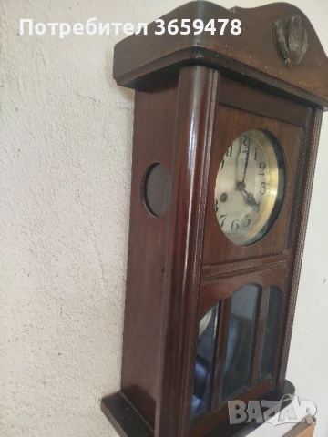 Стар стенен английски часовник, снимка 2 - Стенни часовници - 51396915