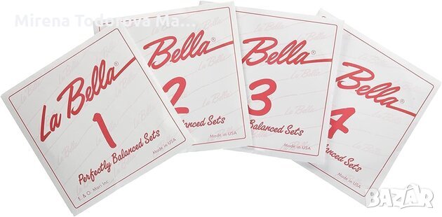 La Bella Double Ball Flat Wound Electric Bass Струни за електрически бас - S500L (43-104), снимка 3 - Други - 35212653