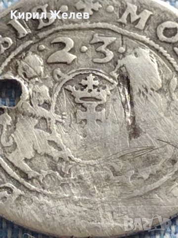 Сребърна монета 16 гроша 1623г. Сигизмунд трети Данциг 5184, снимка 8 - Нумизматика и бонистика - 42891117