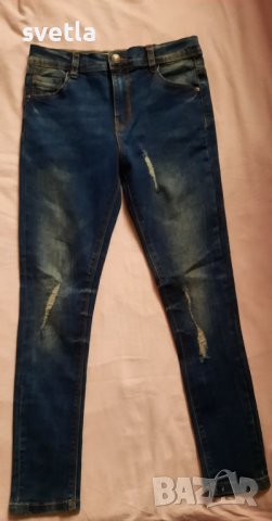Накъсани дънки Примарк, слим модел, снимка 1 - Детски панталони и дънки - 36829117