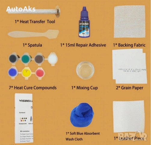 Ремонтен комплект за кожа - Visbella, снимка 4 - Аксесоари и консумативи - 54119609