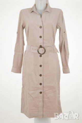 Светлобежова рокля от рипсено кадифе марка Tatuum - L, снимка 5 - Рокли - 36728686