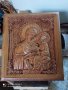 Дърворезба Богородица с младенеца, снимка 1 - Икони - 44156788