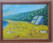 Стара картина морски пейзаж  ,масло върху картон., снимка 7
