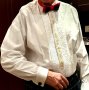 Аngelo Lupico Елегантна Риза 41/42 с Златиста Бродерия и Копчета за Ръкавели на LANKASTER. , снимка 3