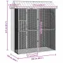 vidaXL Клетка за птици Сив 215 x 110 x 247 см Галванизирана стомана, снимка 7