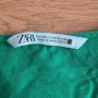 Рокля Zara лен памук зелена размер XS, снимка 2