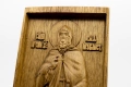 Релефна икона на свети преподобни Иля Муромец от масивен дъб, снимка 7