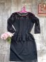 Страхотна нова черна еластична рокля с пеплум на талията , снимка 10