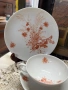 Seltmann Vohenstrauß 1965 Комплект за чай🧡 Бял порцелан и оранжеви цветни клонки. , снимка 6