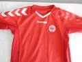 Тениска Denmark — Домакински Hummel — Деца размер L Червено (сезон 2004), снимка 4