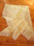 Стара ръчно тъкана кърпа,носия,дантела,копринен кенар, снимка 3