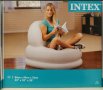 Надуваемо кресло, фотьойл, пуф, барбарон Intex, 84х99х76 см, Зелен и бял до 100 кг., снимка 3
