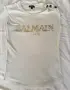 Дамска блуза Balmain Paris – бял с лого | Отлично състояние, снимка 1