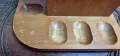 Винтидж дървена поставка за лули с кутия за тютюн, снимка 12