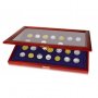 Луксозна дървена кутия витрина SAFE за 15 монети до 50 мм