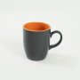 Комплект от 6 чаши, Keramika, керамични, Grey-Orange, 300 ml, 9 cm, снимка 3