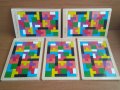 Нов модел масивен и по-дебел дървен цветен тетрис / всичко с дърво tetris wood, снимка 6