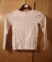 Нова детска бяла блуза с дълъг ръкав с розово 8 9 години 130 см, снимка 2
