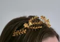 Традиционна немска сватбена тиара/корона от златна мирта, снимка 1