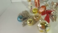 Лот ретро коледни орнаменти от тънко стъкло, снимка 4