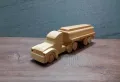 Декоративно дървено камионче с ремарке цистерна DMAR 63M, снимка 1
