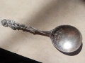 Стара сребърна лъжица немска голяма, за сладолед, снимка 1