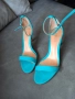 Уникални тюркоазени сандали Schutz от естествен набук - №38, снимка 5