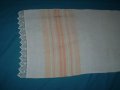 19 век  ръчно тъкана с плетена на една кука дантела кърпа, снимка 3