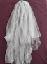 Булчински воал – двуслоен - 80/60 см за сватба, моминско парти було, снимка 5
