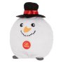 Коледен плюшен снежен човек със звук, 12см, снимка 1 - Плюшени играчки - 42788655