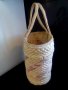 Стилна плетена чанта тип кошница , снимка 4