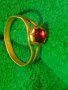 СТАРИНЕН СКЪПОЦЕНЕН БРОНЗОВ ПРЪСТЕН с ЕСТЕСТВЕН ГРАНАТ РЪЧНА МАЙСТОРСКА ИЗРАБОТКА - 19 ВЕК 27559, снимка 2