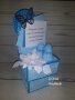 Експлодираща кутия с обувки за паричен подарък за прохождане на бебе, прощъпулник, кръщене, снимка 1 - Подаръци за кръщене - 37798325