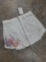 НОВА бяла дънкова пола с 3D цветя на намаление , снимка 1 - Поли - 37295184