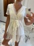 Официална бяло кремава рокля , снимка 10