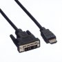 Кабел DVI M - HDMI M, 2m SS301125