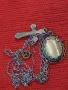 Старинно СРЕБЪРНО КОЛИЕ СРЕБЪРЕН КРЪСТ и СЕДЕФЕН СРЕБЪРЕН ПЕНДАНТ СРЕБРО 925 ВЕРИЖКА 950 ПРОБА 49838, снимка 15