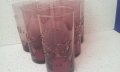 Стъклени чаши Кока Кола от един цвят прозрачно лила 6 бр, снимка 5