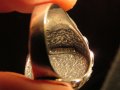 Стар  мъжки сребърен пръстен с красиви орнаменти и  символа Ин и Ян и - притежавайте, снимка 5