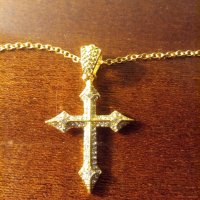 Колие с кръст, снимка 3 - Колиета, медальони, синджири - 39352172