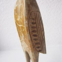 41 см висока стара Дървена фигура, дърворезба  водна птица, снимка 5 - Статуетки - 31999522