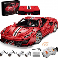 Ferrari 488 Pista Creator LED CaDA Lego Лего Кола 3187ч. R/C Управление 1:8 59см, снимка 1 - Конструктори - 36451136