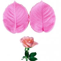 голямо  лист листо роза силиконов вейнър вайнър украса декор фондан шоколад торта др., снимка 1 - Форми - 16611015