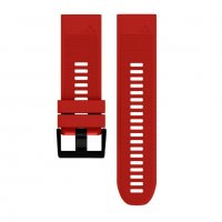 Силиконова каишка GARMIN Fenix 7, 7X червен цвят, снимка 3 - Каишки за часовници - 35579925