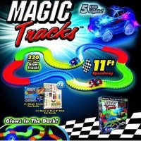 Светеща писта Magic Tracks, Състезателна количка, 220 части, Многоцветна, снимка 4 - Коли, камиони, мотори, писти - 30124457