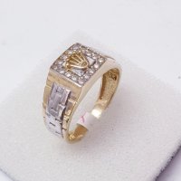 Златни плътни мъжки пръстени-14 К, снимка 11 - Пръстени - 38309178