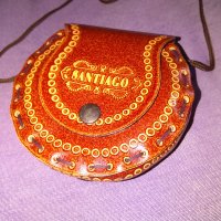 Чанта за врата Сантияго естествена кожа 120х115х25мм нова, снимка 2 - Чанти - 38169720