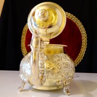 Марокански бронзов чайник,кана Royal Manchester, снимка 5 - Антикварни и старинни предмети - 39553445