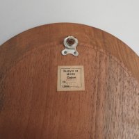 Дървено пано чиния за стена Задруга на МЗНХ София Соц 20 см, снимка 3 - Пана - 31235322